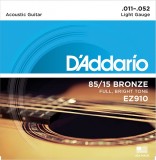     Light 11-52 D`Addario EZ910 AMERICAN BRONZE 85/15  -    