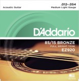     Medium Light 12-54 D`Addario EZ920 AMERICAN BRONZE 85/15  -    