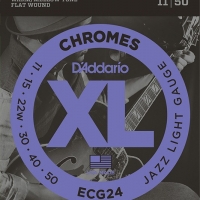    , Jazz Light, 11-50, D'Addario ECG24 Chromes Flat Wound  -    