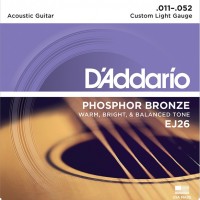       Custom Light 11-52 D`Addario EJ26 PHOSPHOR BRONZE  -    