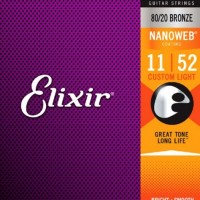     , Custom Light,  80/20, 11-52, Elixir 11027 NANOWEB  -    