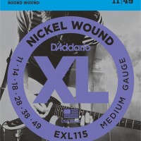    Blues/Jazz Rock 11-49 D`Addario EXL115 XL NICKEL WOUND  -    