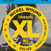    Super Light Top/Regular Bottom 9-46 D`Addario EXL125 XL NICKEL WOUND  -    